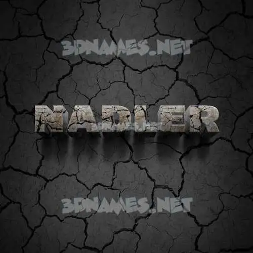 nadler in Cracked Stone style - 3D name wallpaper