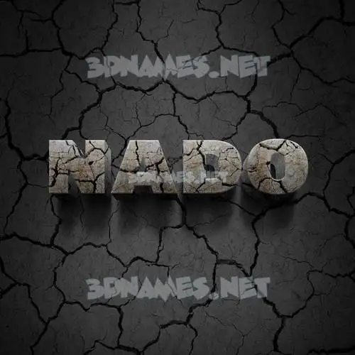 nado in Cracked Stone style - 3D name wallpaper nado in Cracked Stone style - 3D name wallpaper