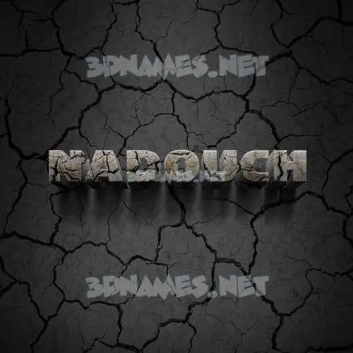 nadouch in Cracked Stone style - 3D name wallpaper
