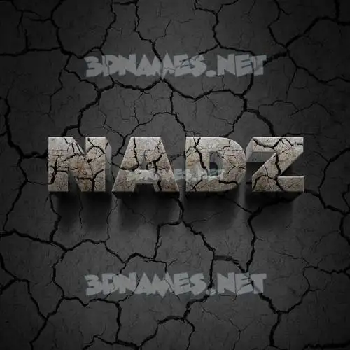 nadz in Cracked Stone style - 3D name wallpaper nadz in Cracked Stone style - 3D name wallpaper