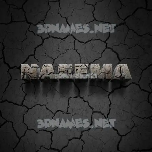naeema in Cracked Stone style - 3D name wallpaper