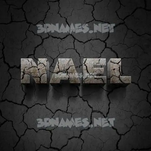 nael in Cracked Stone style - 3D name wallpaper nael in Cracked Stone style - 3D name wallpaper