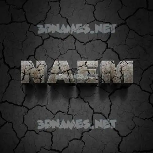 naem in Cracked Stone style - 3D name wallpaper naem in Cracked Stone style - 3D name wallpaper