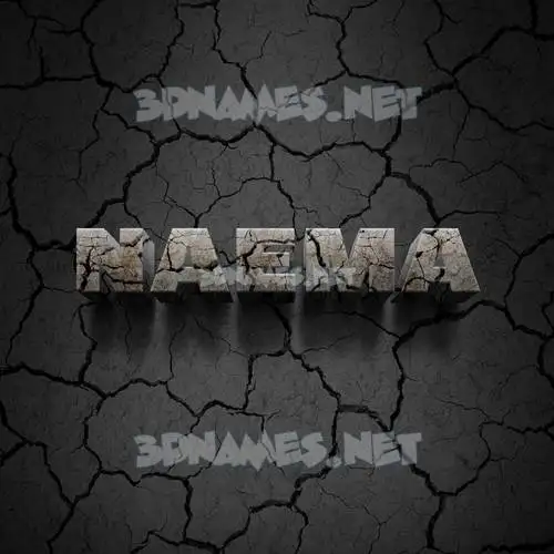 naema in Cracked Stone style - 3D name wallpaper
