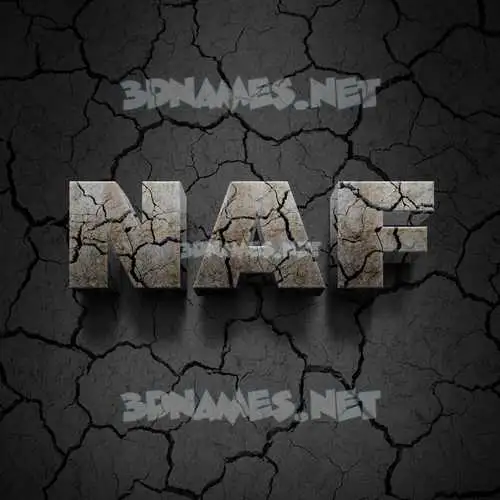 naf in Cracked Stone style - 3D name wallpaper naf in Cracked Stone style - 3D name wallpaper