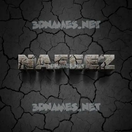 nafeez in Cracked Stone style - 3D name wallpaper