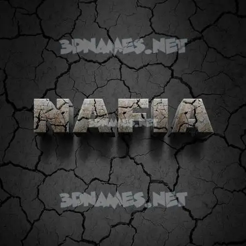 nafia in Cracked Stone style - 3D name wallpaper nafia in Cracked Stone style - 3D name wallpaper