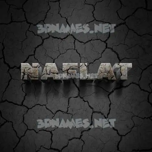 naflat in Cracked Stone style - 3D name wallpaper naflat in Cracked Stone style - 3D name wallpaper