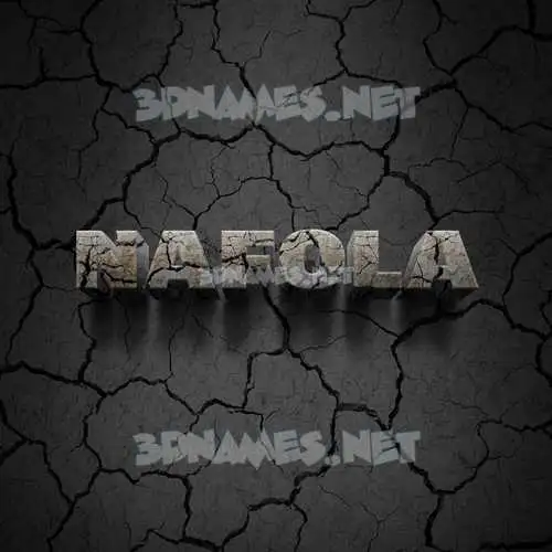 nafola in Cracked Stone style - 3D name wallpaper