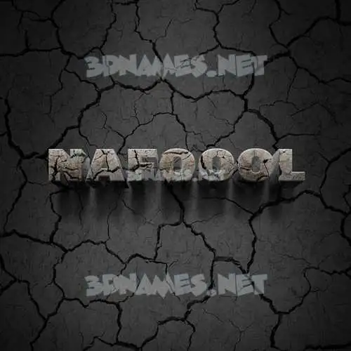 nafoool in Cracked Stone style - 3D name wallpaper nafoool in Cracked Stone style - 3D name wallpaper