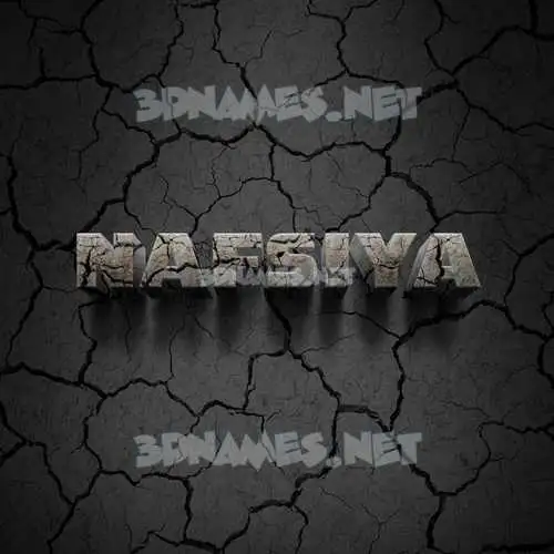 nafsiya in Cracked Stone style - 3D name wallpaper