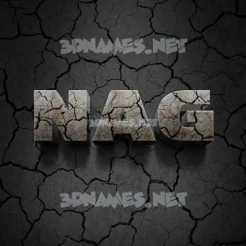 nag in Cracked Stone style - 3D name wallpaper nag in Cracked Stone style - 3D name wallpaper