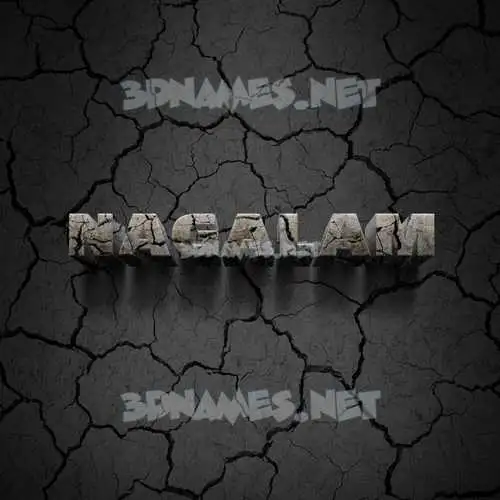 nagalam in Cracked Stone style - 3D name wallpaper nagalam in Cracked Stone style - 3D name wallpaper