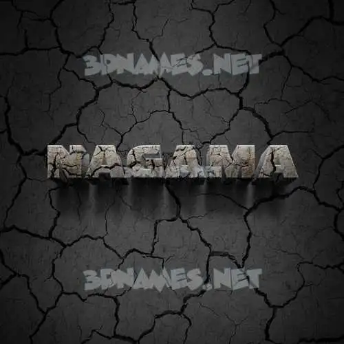 nagama in Cracked Stone style - 3D name wallpaper nagama in Cracked Stone style - 3D name wallpaper