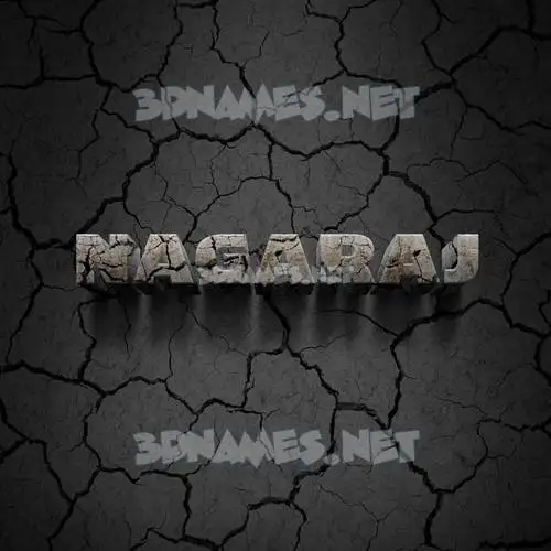 nagaraj in Cracked Stone style - 3D name wallpaper