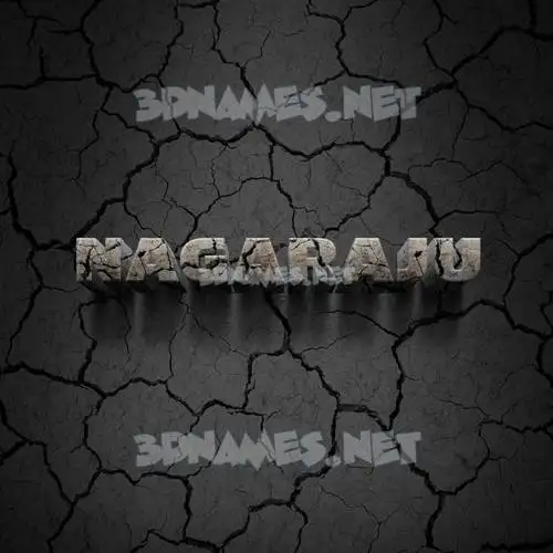 nagaraju in Cracked Stone style - 3D name wallpaper