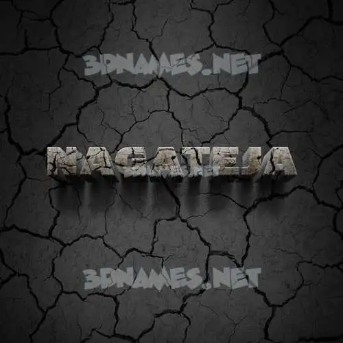 nagateja in Cracked Stone style - 3D name wallpaper