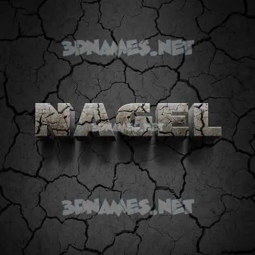 nagel in Cracked Stone style - 3D name wallpaper