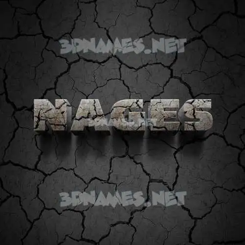 nages in Cracked Stone style - 3D name wallpaper