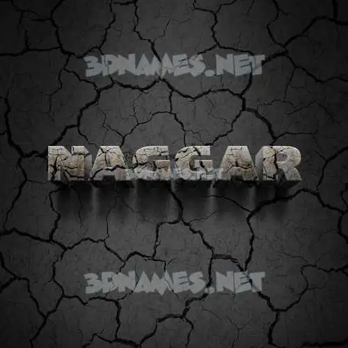 naggar in Cracked Stone style - 3D name wallpaper naggar in Cracked Stone style - 3D name wallpaper