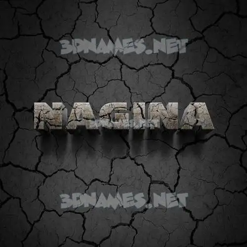 nagina in Cracked Stone style - 3D name wallpaper