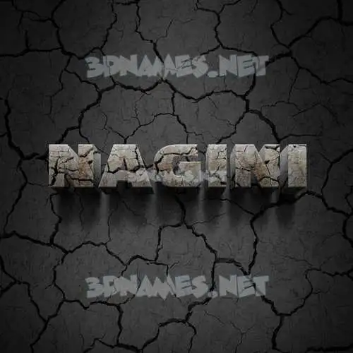 nagini in Cracked Stone style - 3D name wallpaper