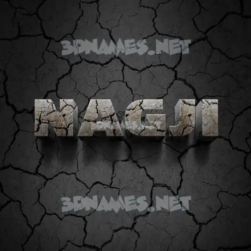 nagji in Cracked Stone style - 3D name wallpaper
