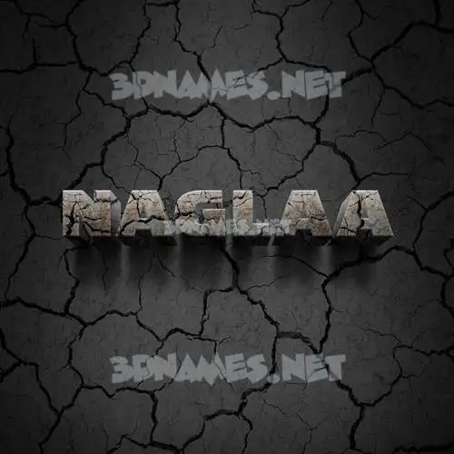 naglaa in Cracked Stone style - 3D name wallpaper naglaa in Cracked Stone style - 3D name wallpaper