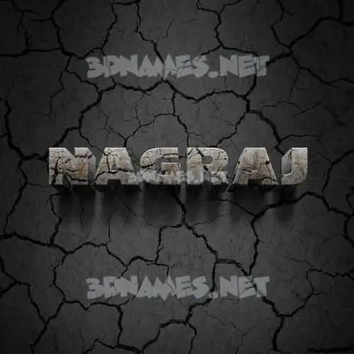 nagraj in Cracked Stone style - 3D name wallpaper