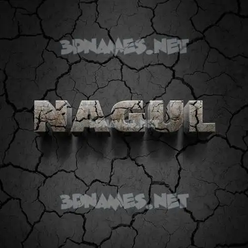 nagul in Cracked Stone style - 3D name wallpaper nagul in Cracked Stone style - 3D name wallpaper