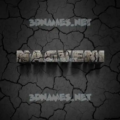 nagveni in Cracked Stone style - 3D name wallpaper