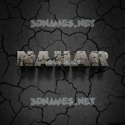 nahar in Cracked Stone style - 3D name wallpaper nahar in Cracked Stone style - 3D name wallpaper