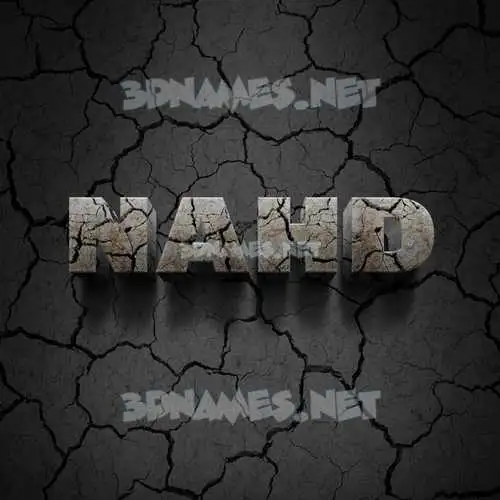 nahd in Cracked Stone style - 3D name wallpaper nahd in Cracked Stone style - 3D name wallpaper