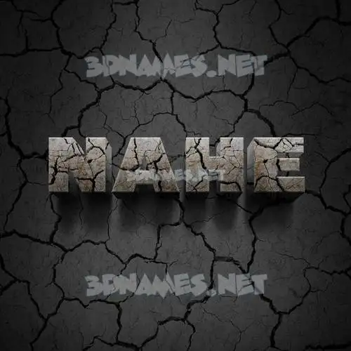 nahe in Cracked Stone style - 3D name wallpaper