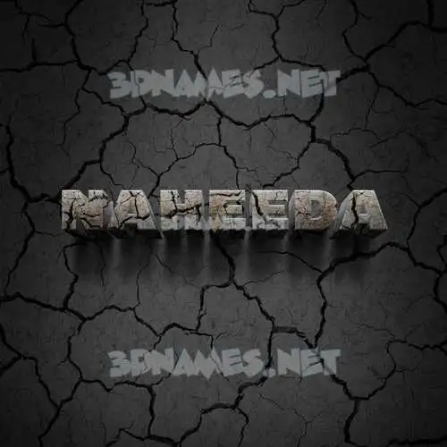 naheeda in Cracked Stone style - 3D name wallpaper