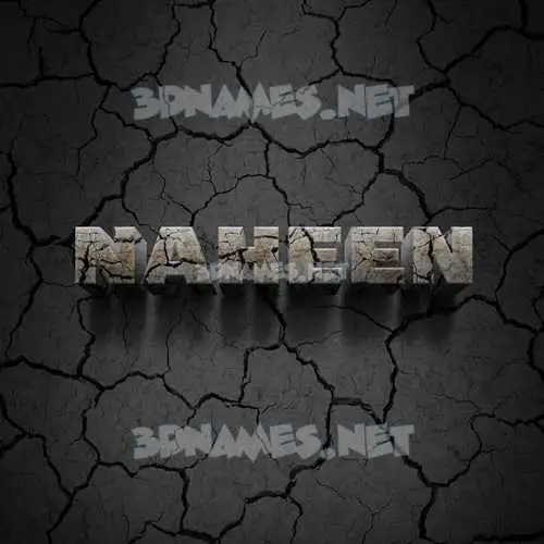 naheen in Cracked Stone style - 3D name wallpaper naheen in Cracked Stone style - 3D name wallpaper