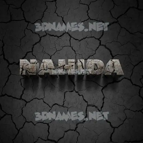 nahida in Cracked Stone style - 3D name wallpaper