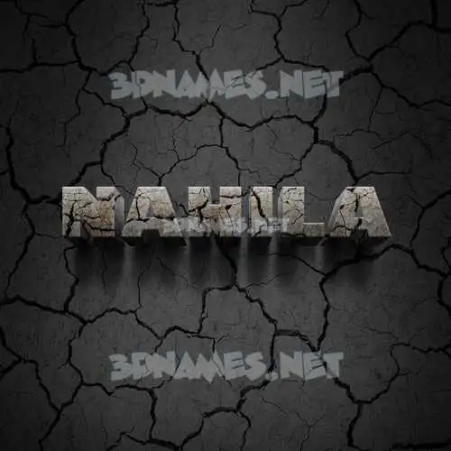 nahila in Cracked Stone style - 3D name wallpaper nahila in Cracked Stone style - 3D name wallpaper