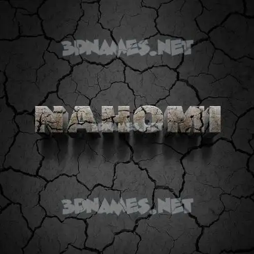 nahomi in Cracked Stone style - 3D name wallpaper