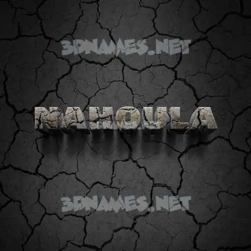 nahoula in Cracked Stone style - 3D name wallpaper
