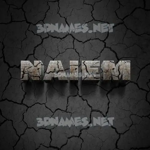 naiem in Cracked Stone style - 3D name wallpaper naiem in Cracked Stone style - 3D name wallpaper