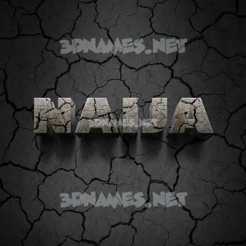 naija in Cracked Stone style - 3D name wallpaper