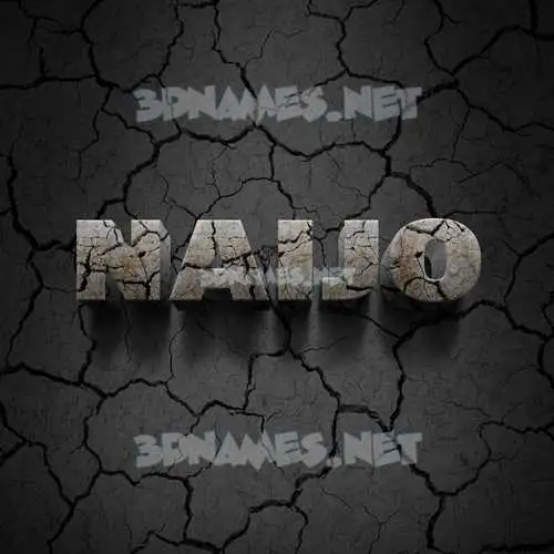naijo in Cracked Stone style - 3D name wallpaper