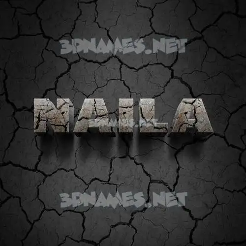 naila in Cracked Stone style - 3D name wallpaper