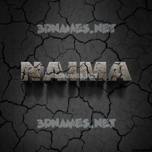 naima in Cracked Stone style - 3D name wallpaper