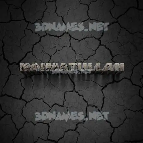naimatullah in Cracked Stone style - 3D name wallpaper