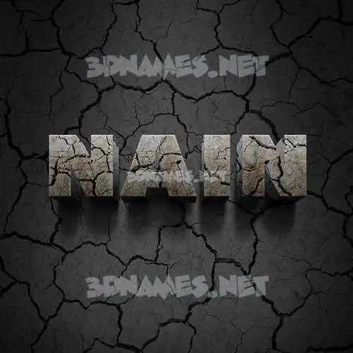 nain in Cracked Stone style - 3D name wallpaper nain in Cracked Stone style - 3D name wallpaper