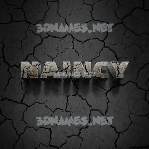 naincy in Cracked Stone style - 3D name wallpaper