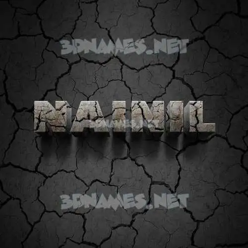 nainil in Cracked Stone style - 3D name wallpaper