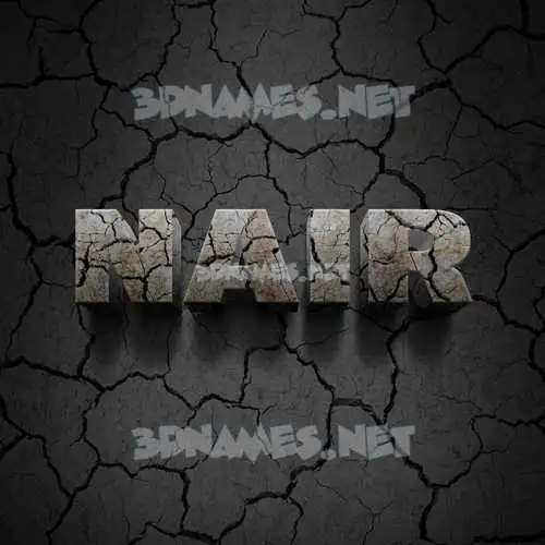 nair in Cracked Stone style - 3D name wallpaper nair in Cracked Stone style - 3D name wallpaper